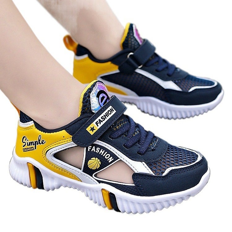 Boys Sandals Summer Mesh Breathable Children'S Torre Shoes Large Children'S Hollow Toe Baotou Boys - Image 3